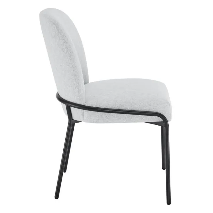Upholstered Chairs with Tubular Metallic Accent (Set of 2) - Grey Black/Grey Discount