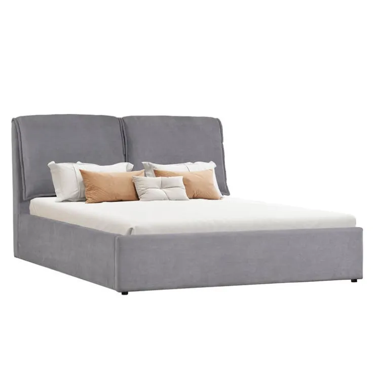 Upholstered King Bed with Headboard (78'') Grey New