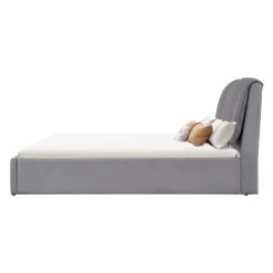 Upholstered King Bed with Headboard (78'') Grey New