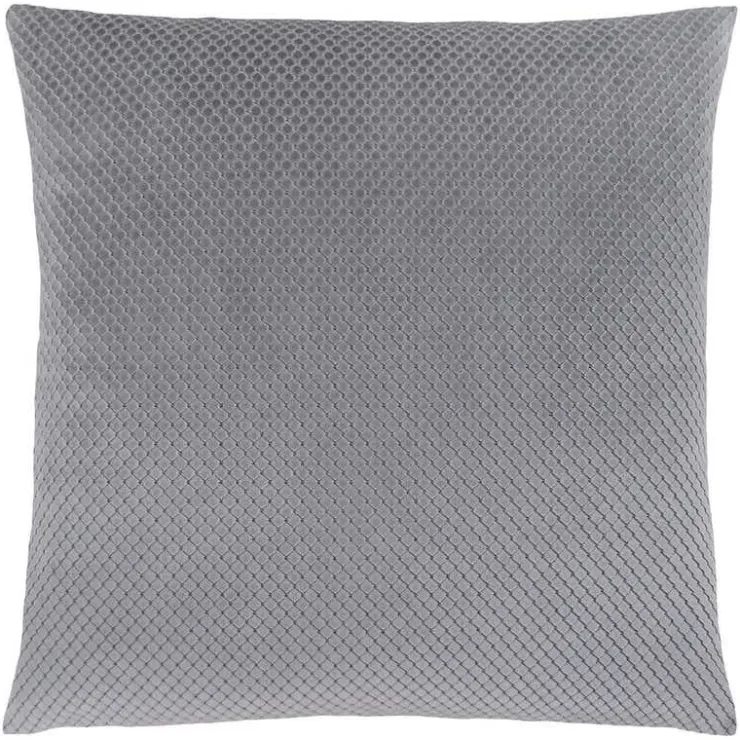 Monarch Velvet Accent Pillow 18" Silver Discount