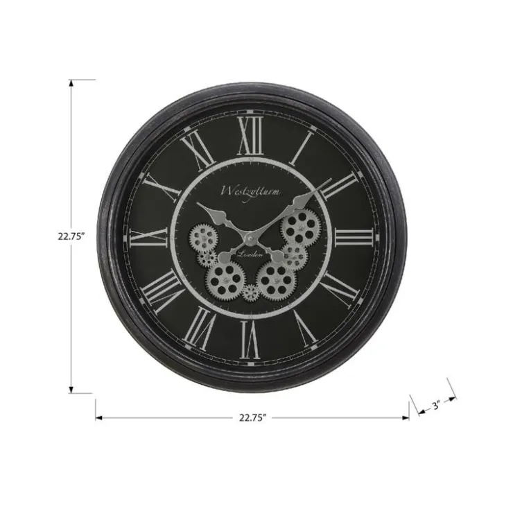 Monarch Wall Clock Black Outlet