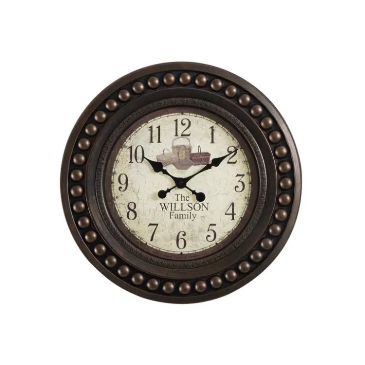 Monarch Wall Clock Brown Discount