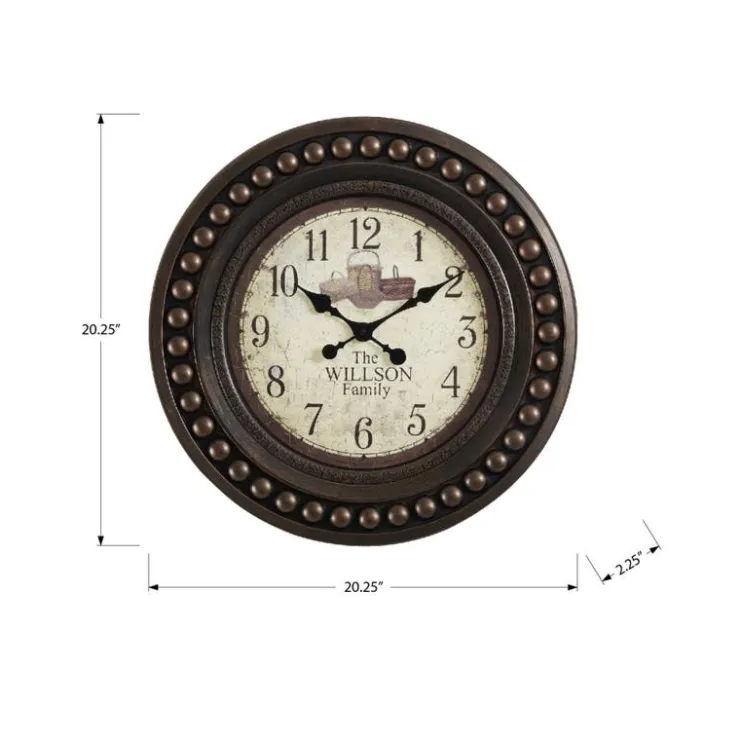 Monarch Wall Clock Brown Discount