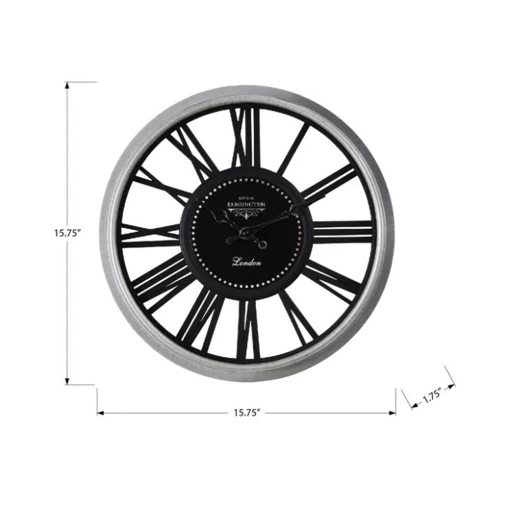 Monarch Wall Clock Black Outlet