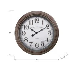 Monarch Wall Clock Brown