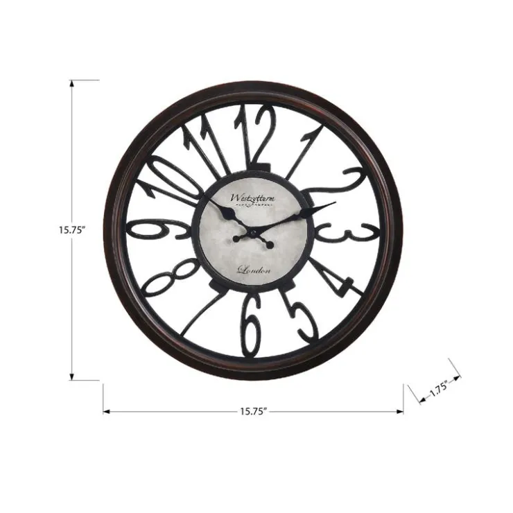 Monarch Wall Clock Brown