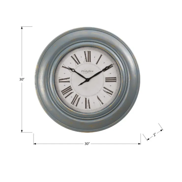 Monarch Wall Clock Blue Outlet