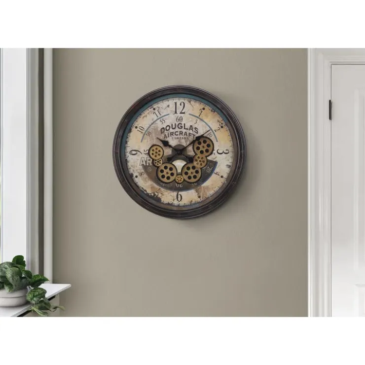 Monarch Wall Clock Brown