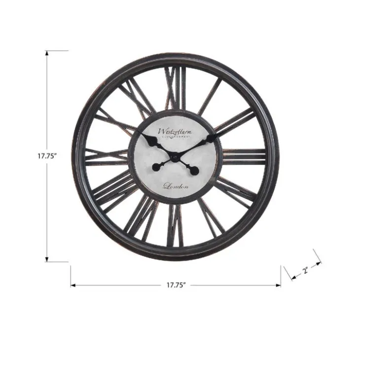 Monarch Wall Clock Black Best