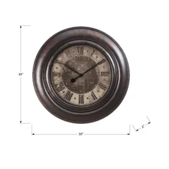 Monarch Wall Clock Brown Outlet