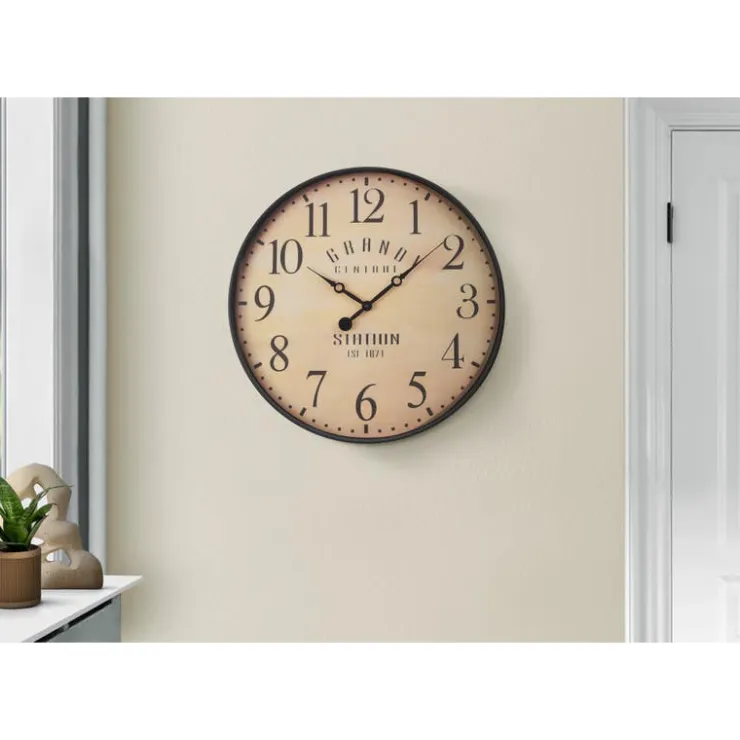 Monarch Wall Clock Brown Clearance