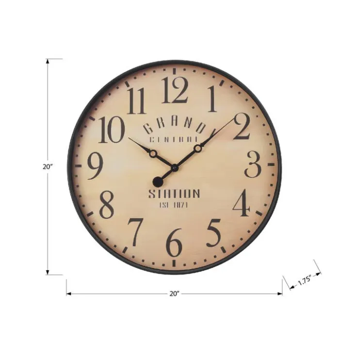 Monarch Wall Clock Brown Clearance