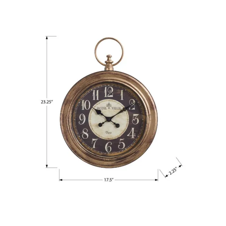 Monarch Wall Clock Brown Outlet