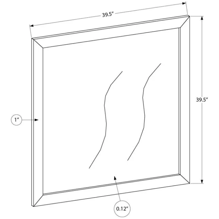 Monarch Wall Mirror - Grey Clearance