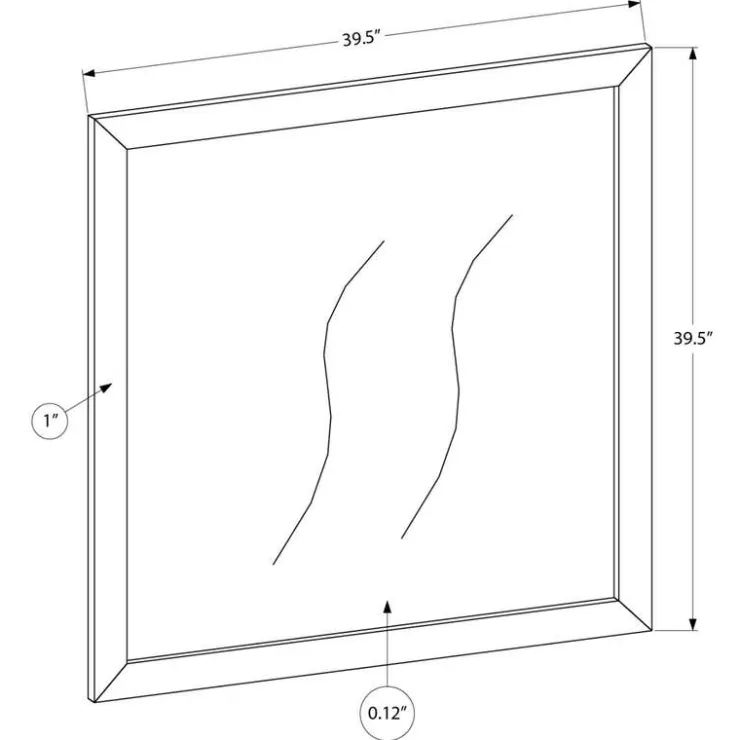 Monarch Wall Mirror - White Best