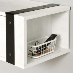 Meubles South Shore Wall Mounted Media Console - South Shore White Pine Hot