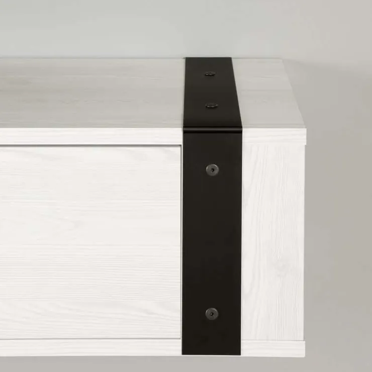 Meubles South Shore Wall Mounted Media Console - South Shore White Pine Hot