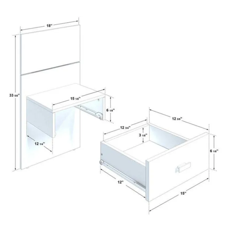 SUA-V Wall Units with 2 Integrated Nightstands for Queen Beds - Natural Sale