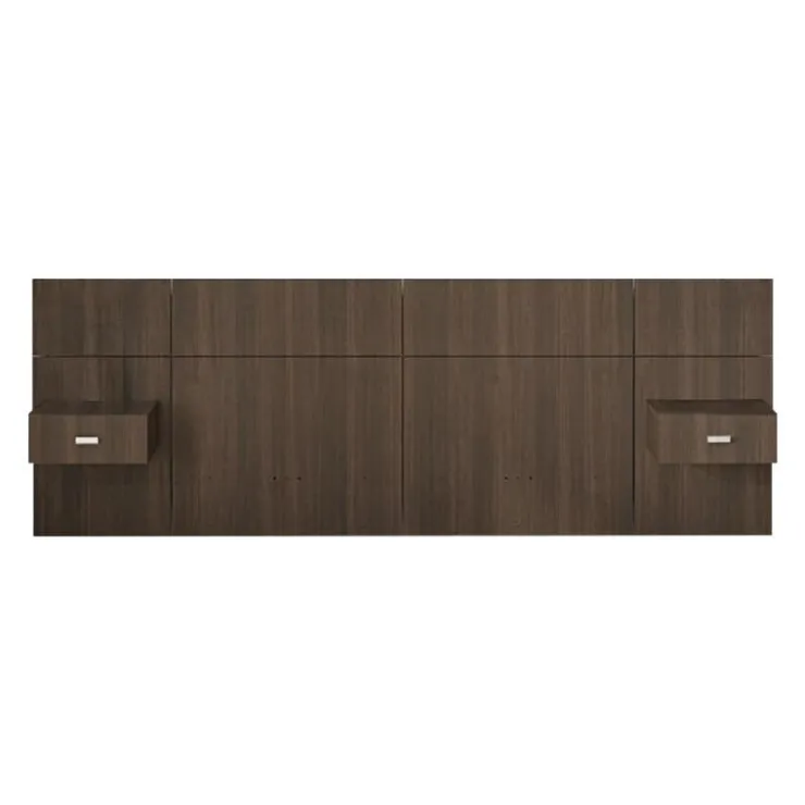 SUA-V Wall Units with 2 Integrated Nightstands for Queen Beds - Taupe Brown Online