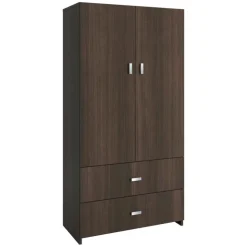 SUA-V Wardrobe with 2 Large Drawers - Brown Taupe Discount