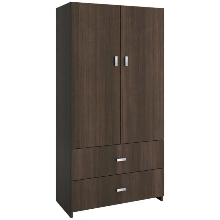 SUA-V Wardrobe with 2 Large Drawers - Brown Taupe Discount