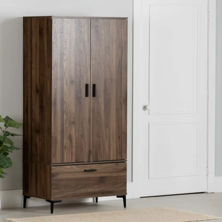 Meubles South Shore Wardrobe with Doors and Drawer - South Shore Brown Best