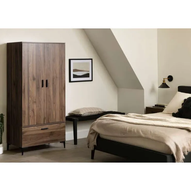 Meubles South Shore Wardrobe with Doors and Drawer - South Shore Brown Best