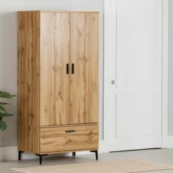 Meubles South Shore Wardrobe With Doors And Drawer - South Shore Nordik Oak Outlet