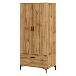 Meubles South Shore Wardrobe With Doors And Drawer - South Shore Nordik Oak Outlet