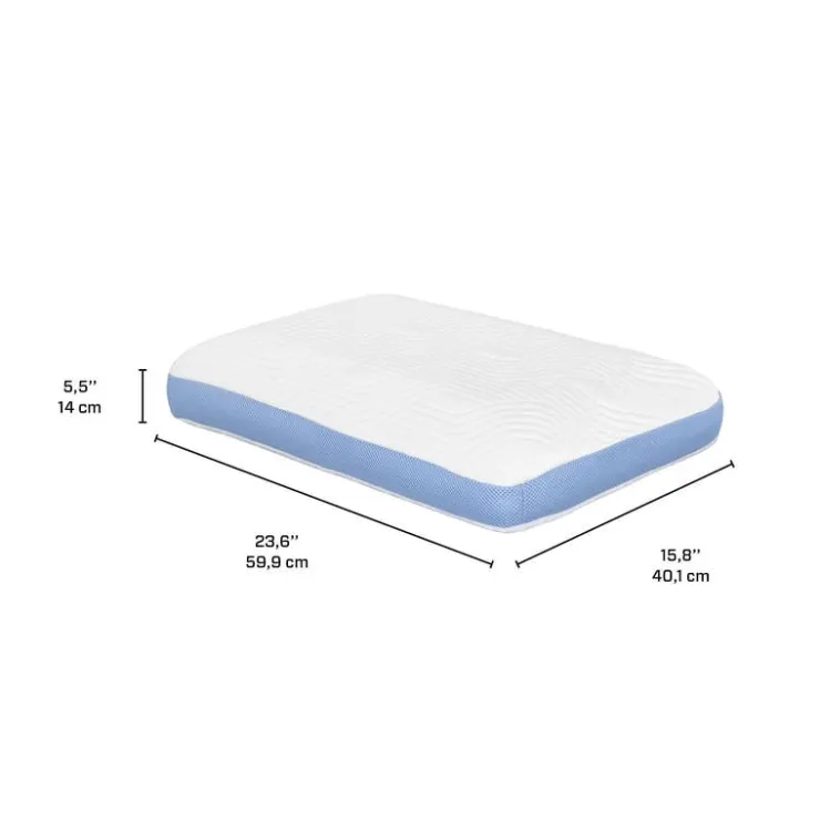 Warm & Cool Pillow Blue & White Online