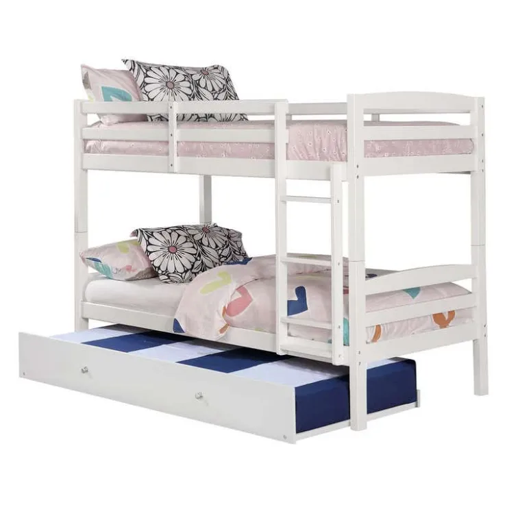Bunk Bed with Trundle Bed - 39"/39" White Online
