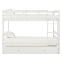 Bunk Bed with Trundle Bed - 54"/54" White Online