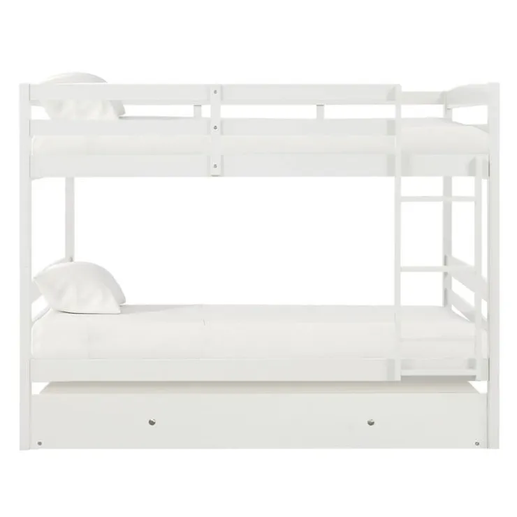 Bunk Bed with Trundle Bed - 54"/54" White Online
