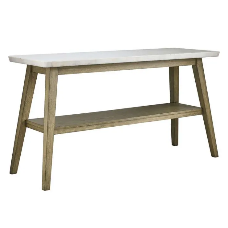 White Marble Top Console Table White / Naturel Outlet