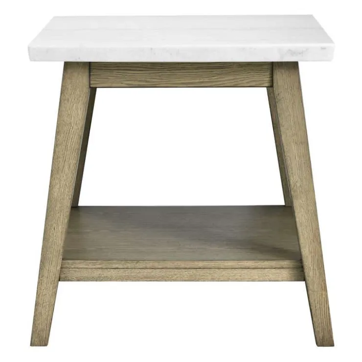 White Marble Top Side Table White / Naturel Outlet