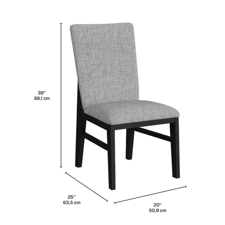 White Marble-Look Top Dining Table with 4 Chairs - Grey Fabric Black/Grey Hot