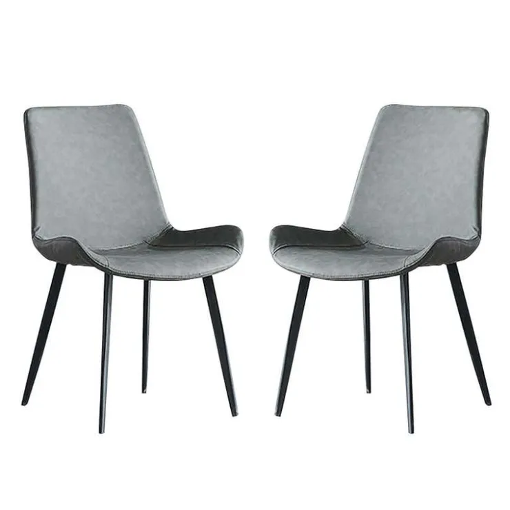 Sintered Stone Dining Set with 2 Grey Chairs - 48" White Discount