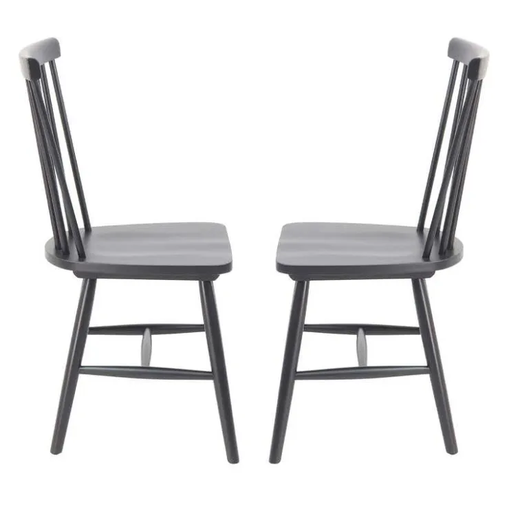 Wooden Chairs (Set of 2) - Black Hot