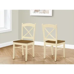 Monarch Wooden Chairs (Set of 2) - - Cream