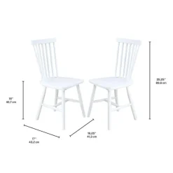Wooden Chairs (Set of 2) - White Online