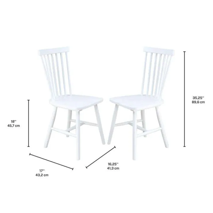 Wooden Chairs (Set of 2) - White Online