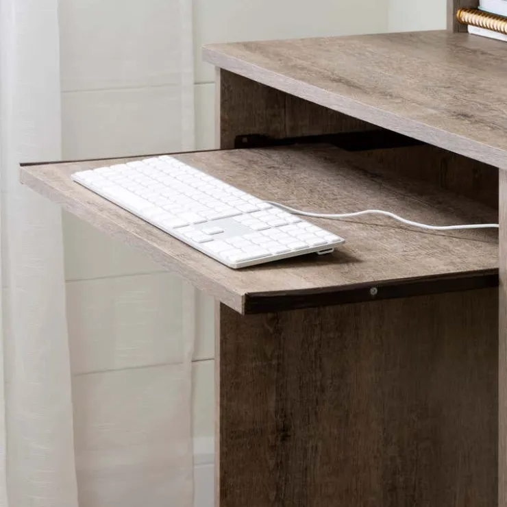 Meubles South Shore Work desk with charging outlet - South Shore Wheatered Oak Clearance