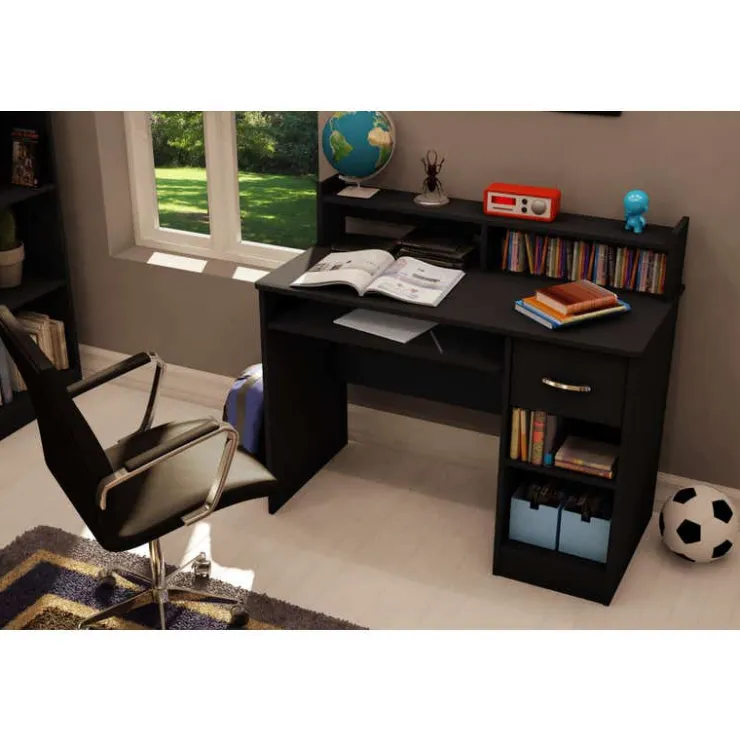 Meubles South Shore Work desk with charging outlet - South Shore Pure Black New
