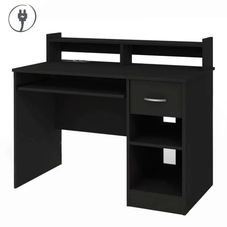 Meubles South Shore Work desk with charging outlet - South Shore Pure Black New