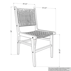 Meubles South Shore Woven Rope Chairs (Set of 2) - Natural Rattan and Natural Online
