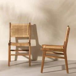 Meubles South Shore Woven Rope Chairs (Set of 2) - Natural Rattan and Natural Online