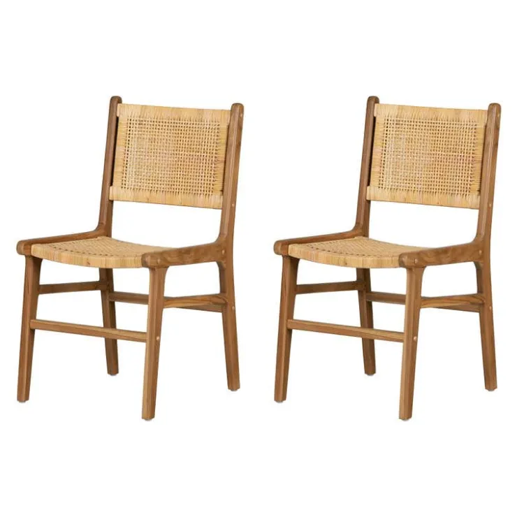 Meubles South Shore Woven Rope Chairs (Set of 2) - Natural Rattan and Natural Online