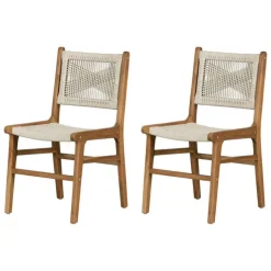 Meubles South Shore Woven Rope Chairs (Set of 2) - Cream Cream and Natural Hot